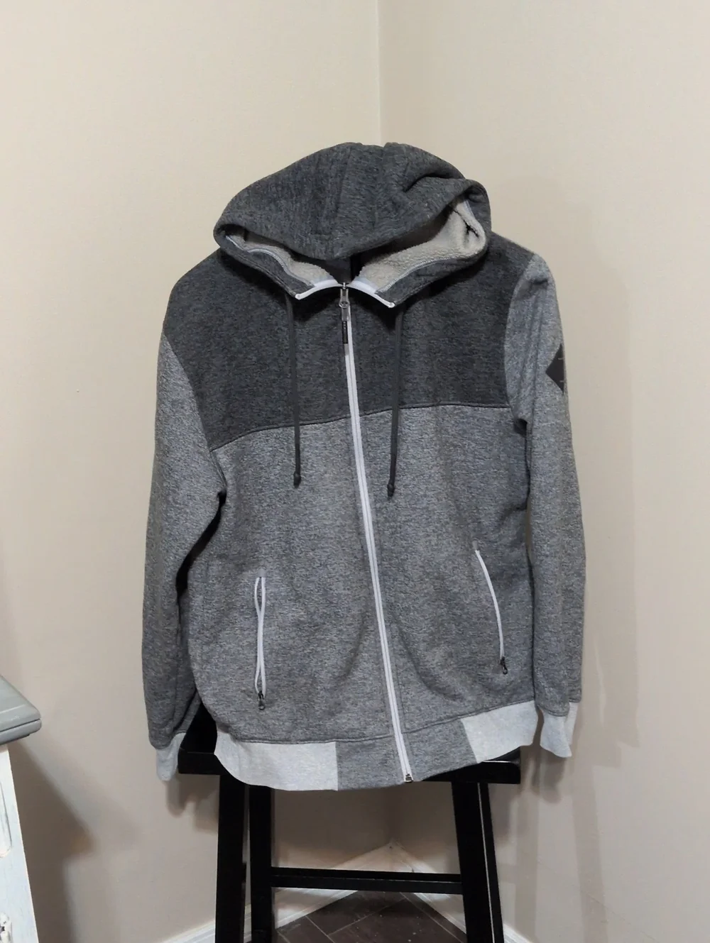 The North Face Men's Two-Tone Grey Zip Hoodie